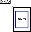 Position skalierte Seite auf DIN A4
